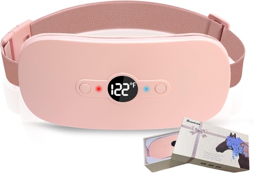 [BRSRAZAHBUDQYAY6] Bounren Portable Heating Pad for Period Cramps, Portable Cordless Heating Pad with Delicate Gift Giving Box,Soft Pink