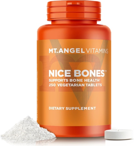 [BRSWI2YFDMCBMDDI] Mt. Angel Vitamins - Nice Bones, Supports Bone Health (250 Vegetarian Tablets)