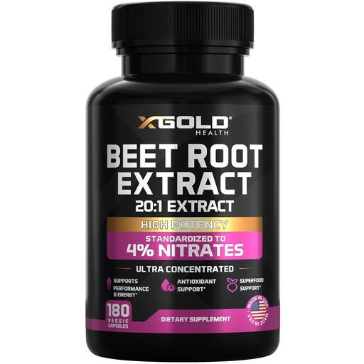 [BRSW2CAYOIDQGDY7] Beet Root Extract 20:1- Concentrated Beet Root Capsules Supplement w/Black Pepper - High Nitrates - Natural Nitric Oxide Booster - Highly Concentrated & Bioavailable - Made in USA -180 Caps