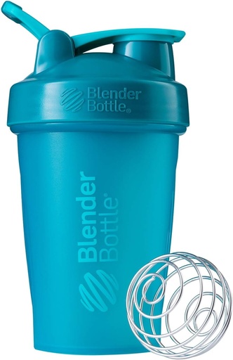 [BRSWKHQRCEPAYCTP] BlenderBottle Classic Shaker Bottle Perfect for Protein Shakes and Pre Workout, 20-Ounce, Teal