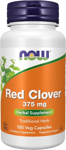 [BRSWIYYPOMNW2ETE] Now Foods Supplements, Red Clover (Trifolium pratense) 375 mg, 草药Supplements, 100 Veg Capsules (英语).