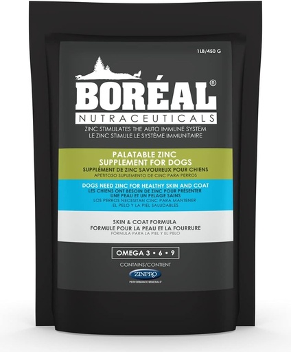 [BRSWKHD3C4IBGHA7] Boréal Palatable Zinc Supplement for Dogs 16 oz Re-Sealable Bag