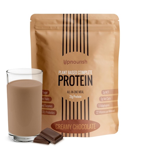 [BRSW2ZL7AAHGOCDU] UpNourish Chocolate Vegan Protein Powder 54 Superfoods Powder,1.5 Billion CFU Probiotics 21g Plant Based Protein,No Sugar No Dairy No GMO Dairy Free,Meal Replacement Shake Keto-Friendly Low-Carb Diet,15 Servings