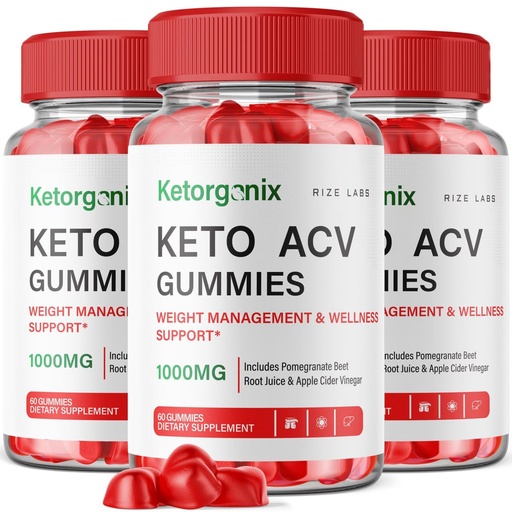 [BRSROZIFCUIA4HLZ] Ketorganix Keto ACV Gummies for Advanced Weight Loss Ketorganix Keto Gummies with Apple Cider Vinegar Supplement Belly Fat Gomitas Pastillas (180 Gummies) (Pack of 3)
