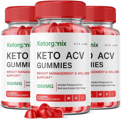[BRSROZIFCUIA4HLZ] rize labs Ketorganix Keto ACV Gummies for Advanced Weight Loss Ketorganix Keto Gummies with Apple Cider Vinegar Supplement Belly Fat Gomitas Pastillas (180 Gummies) (Pack of 3)