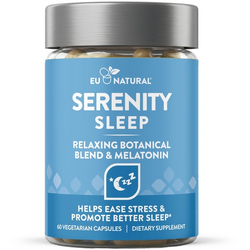 [BRSWGBIPAB5R42A6] Serenity Sleep Natural Sleep Aid - Potent Blend of Magnesium, Valerian Root and Melatonin - Natural Sleep Aid - Non-Habit-Forming Way to Relax and Get a Good Night’s Sleep - 60 Vegan Soft Caps