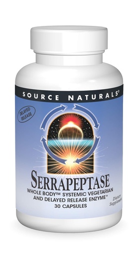 [BRSWIYQGAYMRKELG] Source Naturals Serrapeptase, Whole Body Systemic Vegetarian and Delayed Release Enzyme* - 30 Capsules