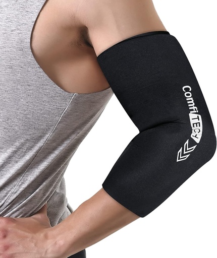 [BRSW2ZA6DMMREDLZ] ComfiTECH Elbow Ice Pack Wrap, Multi-Use Ice Pack for Elbow, Arm, Knee and Calf, Flexible Ice Sleeve for Tennis Elbows, Golfers Arm, Muscle Relaxation, Large