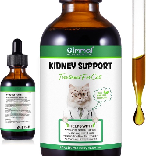 [BRSRAFAYPIFR43LL] Liver Supplement for Cats, Liver & Kidney Support Drops with Chinese Herbs Rehmannia Glutinosa and Cordyceps Sinensis to Strengthen Liver & Kidneys Support, Pet Health Supplement for Cats - 2 x 60 ml