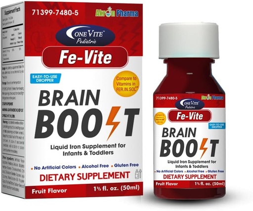 [BRSROBL3O54AED35] Pediatras FE-Vite gotas de ferro líquido Suplemento 50ml, 1,66 Fl Oz (Pacote de 1)