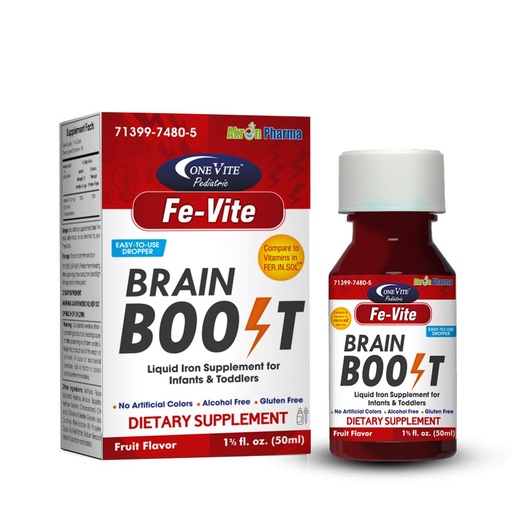 [BRSROBL3O54AED35] Pediatric FE-Vite Drops | Liquid Iron Supplement | 50ml, 1.66 Fl Oz (Pack of 1)