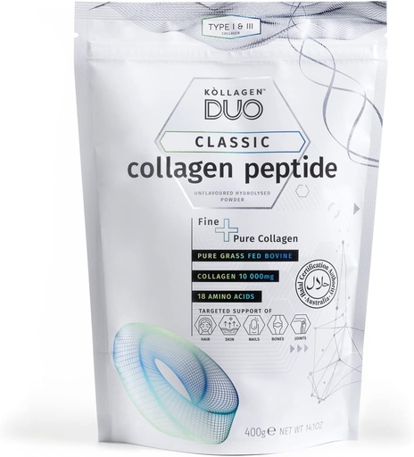 [BRSRMZA5BAHWKCIZ] Premium Halal Collagen Protein Powder - Un-Flavored Protein Source Type I & III with 18 Amino Acids, Glycine Boost, for Skin Hair Nails - Collagen Supplement