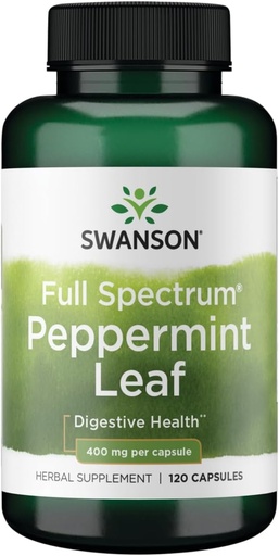 [BRSWIZT6AADRUYDO] Swanson Full Spectrum Peppermint Leaf 400 Milligrams 120 Capsules