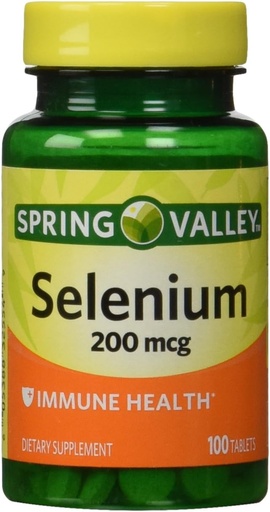 [BRSWIYY3OYCBCDL2] Spring Valley - Selenium 200 mcg, 100 Tablets