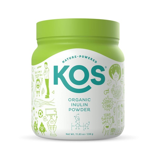 [BRSWGGL2OQNWAD3L] KOS Organic Inulin Powder, Unflavored & Unsweetened Superfood - Vegan Inulin for Prebiotic Intestinal Support, Digestive Health Promoting - USDA Certified, Non-GMO, Soy & Gluten-Free, 112 Servings Bag