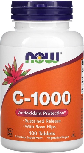 [BRSWIFAABIOQCHLO] Ahora Alimentación Vitamina C-1000 Sustained Release - 100 Cuadros