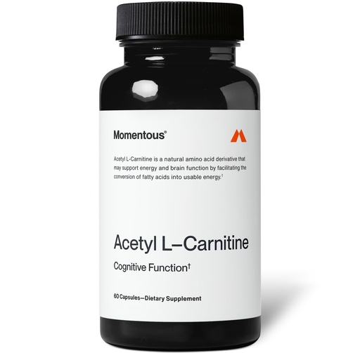 [BRSW2BIRPIPG2HY7] Momentous Acetyl L-Carnitine - Brain Function & Cognitive Support Supplement - Boosts Mental Clarity & Energy Production - NSF Certified for Sport - 500 mg - 60 Servings