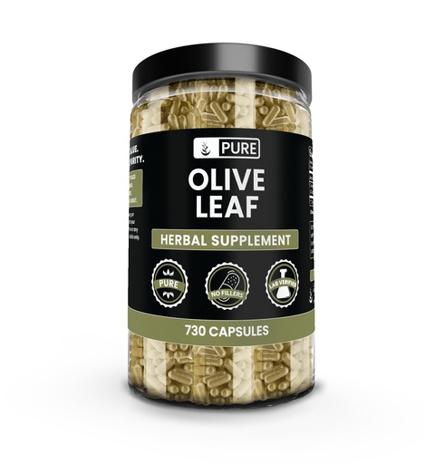 [BRSWGCANBMCBOALV] Pure Original Ingredients Olive Leaf (730 Capsules) No Magnesium Or Rice Fillers