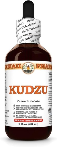[BRSRAHQLCIFBQA3H] Hawaii Pharm Kudzu Extract, nalewka do wątroby Wellness, Promotes Heart Function, Wspomaga równowagę sercowo-naczyniową, Chroni wątrobę przed uszkodzeniem oksydacyjnym, łagodzi napięcie głowy - 2 fl.oz