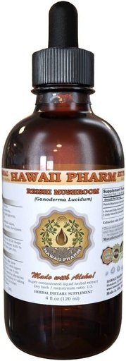 [BRSWIGIFAQBRCETY] Reishi Liquid Extract - Tonic of Emperors, Organic Reishi Mushroom (Ganoderma Lucidum) Tincture, Herbal Supplement, Hawaii Pharm, Made in USA, 2 fl.oz
