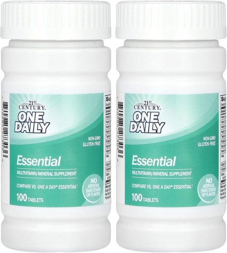 [BRSRAY3ROYPAEC32] 21st Century One Daily Essential Tablets, 100 count (Pack of 2)