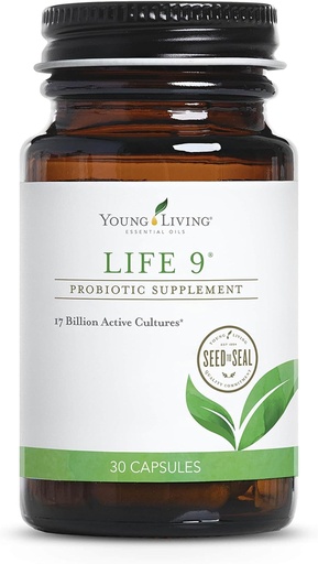 [BRSWIY33B4OAYHT2] Young Living Life 9 Probiotic Supplement - Immune, Metabolism, and Intestinal Support - 30 Capsules