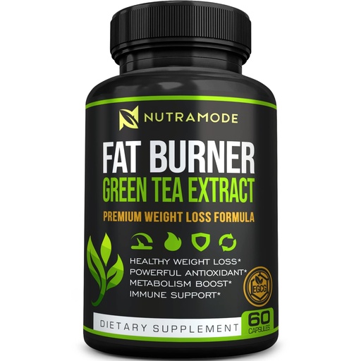 [BRSWYZABO4HGGDQY] Premium Green Tea Extract Fat Burner Supplement with EGCG-Natural Appetite Suppressant-Healthy Weight Loss Diet Pills that Work Fast for Women and Men-Detox Metabolism Booster to Burn Belly Fat Fast