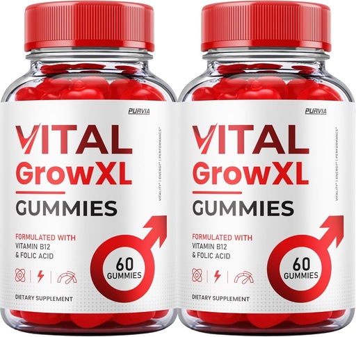 [BRSRAHD4OIMBEC3V] (2 Pack) Vital Grow XL Gummies - Resmi Formula - Vial Grow XL Advanced Strength Formula, Vital Grow XL Yorumlar, Genel Sağlık Desteği 1000 mg maksimum Güçlü Sağlık Tamamı (120 Gummies)