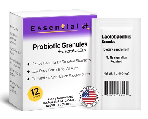 [BRSROZQ3PJ6GCFIZ] Lactobacillus Probiotics for Women and Men 12 Packets with Lactobacillus Acidophilus & Bulgaricus Probiotic, Dietary Supplements Granules for Daily Gut Support, Digestive Health & Internal Balance