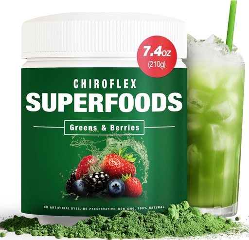 [BRSWGFIRDIAQGCL6] Total Tea Green Powder for Energy & Digestive Health with Turmeric, Amla Powder & Vitamin C - 30 Servings