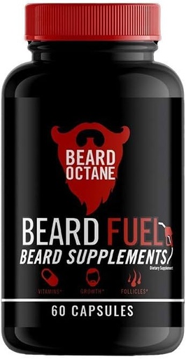 [BRSWYH37OJ5QM2QV] Beard Octane Beard Fuel - Beard Hair Growth Vitamin Complex with Biotin, Vitamin A, Vitamin C - 30-Day Supply - Healthy, Strong, Faster, Thick Beard Growth - Made in The USA