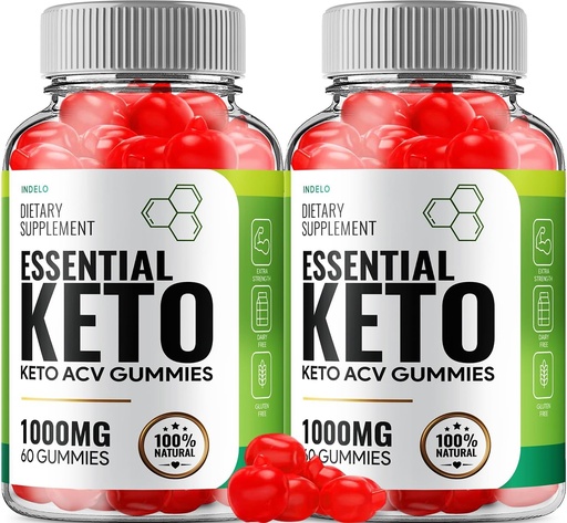 [BRSROBAFAEJQM3A3] (2 Pack) Essential Keto ACV Gummies - Advanced Formula Essential Keto + ACV Weight Management Gummies Apple Cider Vinegar Keto Essential Dieet Supplement Beoordelingen Vitamine B12 B6 (120 Gummies)