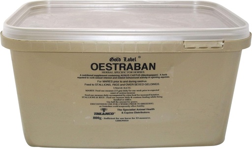 [BRSWI2T4OMEGICTI] Gold Label Oestraban, Horse Supplement, Maintains Hormone Balance, 800 Gm