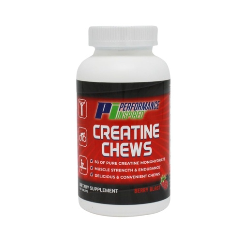 [BRSROEDYBV6RG2DV] PERFORMANCE INSPIRED Nutrition Creatine Chew – 5g Creatine Monohydrate – Supports Muscle Growth & Recovery – Berry Blast Flavor – 120 Count