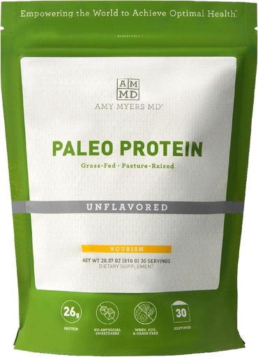 [BRSWGYYPBB7GM33O] Amy Myers MD Paleo Protein Powder - Unflavored, 20 Servings - Collagen-Based Gut Function Support - Gluten-Free & Non-Dairy Protein Supplement