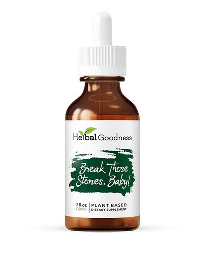 [BRSROCQPOR5RYFD7] Herbal Goodness Break Those Stones Baby - Kidney Cleanse Detox and Liver Detox Health Herbal Supplement, Chanca Piedra (Kidney Stone Breaker), Dandelion Root Supplement, Milk Thistle - 2 Fl. Oz