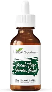 [BRSROCQPOR5RYFD7] Herbal Goodness Break Those Stones Baby - Kidney Cleanse Detox and Liver Detox Health Herbal Supplement, Chanca Piedra (Kidney Stone Breaker), Dandelion Root Supplement, Milk Thistle - 2 Fl. Oz