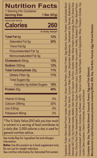 [BRSROAT4OB5ROAY3] REDCON1 MRE Bar, Chocolate Chip Cookie Dough, 20g Whole Food Protein Bar with MCT Oil - Easy to Digest, Delicious Meal Replacement Bar - Anytime Protein Snack, Post or Pre Workout Bars (4 Bars)