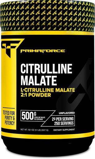 [BRSWG2YRDEMR4YLB] PrimaForce L-Citrulline σκόνη μη αρωματισμένη, 500 γραμμάρια - Vegan, μη ΓΤΟ