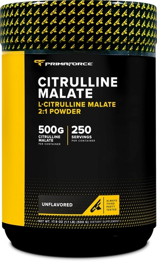 [BRSWG2YRDEMR4YLB] PrimaForce L-Citrulline Malate Powder, Unflavored, 500 Grams - Vegan, Non-GMO