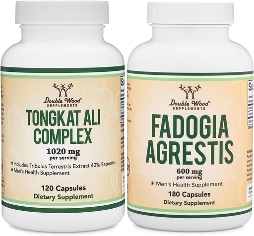 [BRSRMGQPOYGWOC3O] Double Wood Supplements Tongkat Ali and Fadogia Agrestis Bundle - Men's Health and Athletic Performance
