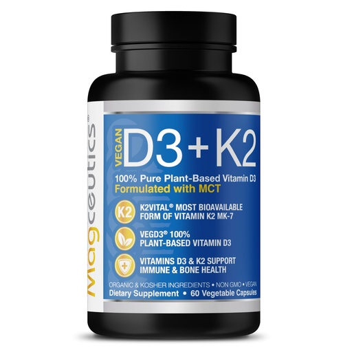 [BRSROGICBEHAE3DJ] Vitamin D3 K2 with MCT, 5000 IU Vegan D3 & 100 mcg MK7 K2, Support Strong Bones and Immune Health - 60 Capsules (60 Days Supply)