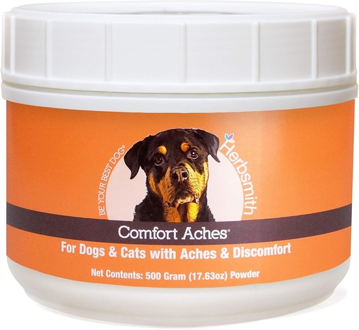 [BRSWIED5DMGBMDIV] Herbsmith Comfort Aches – Herbal Pain Relief for Dogs + Cats – For Pet Aches + Pains – Anti-Inflammatory Supplement – 500g Powder