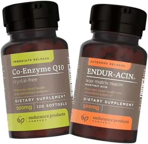 [BRSRMBAOCJ7AY2TA] Co-Enzyme Q10 Crystal-Free (120 softgels) and Endur-Acin Niacin