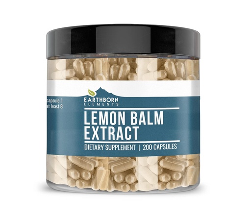 [BRSWYZQKCUIBSHQ3] Earthborn Elements Lemon Balm ekstraktas, Grynas & Nepraskiestas, Nėra priedų