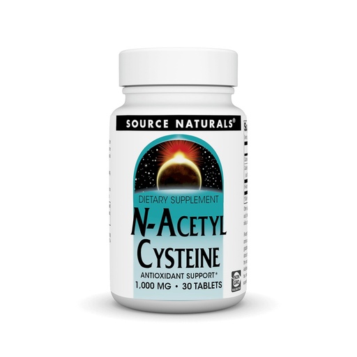 [BRSWIYT6DEGRE236] Source Naturals N-Acetyl Cysteine Antioxidant Support 1000 mg Dietary Supplement that Supports Respiratory Health* - 30 Tablets
