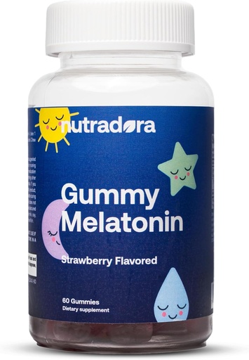 [BRSROZT7OR5AACLP] Melatonin Kids Sleep Gummies - Sleep Gummies for Children and Adults Help to Regulate Sleep, Wake Cycle, Relaxation, Enhance Sleep Excellence, Strawberry Flavor, Made in USA, 60 Gummies