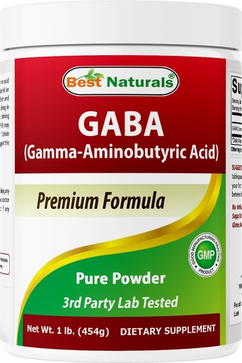 [BRSWYHAECAIBEDTZ] Best Naturals GABA (Gamma Aminobutyric Acid) Pure Powder 1 Pound