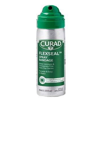 [BRSWGZYCBACRGYLK] CURAD Flex Seal Spray Bandage, Water Resistant, Transparent, Ideal for Cuts and Scrapes, Quick Wound Care Solution, 40 mL, 1EA