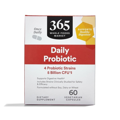 [BRSWGGAFDN7WODLJ] 365 by Whole Foods Market, Daily Probiotic 5 Billion CFU, 60 ct